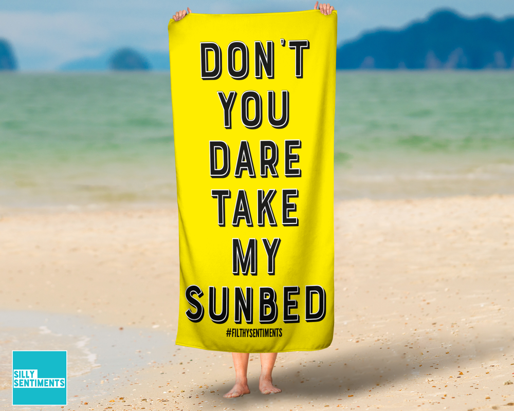 Don't You Dare Yellow Beach Towel #1 image